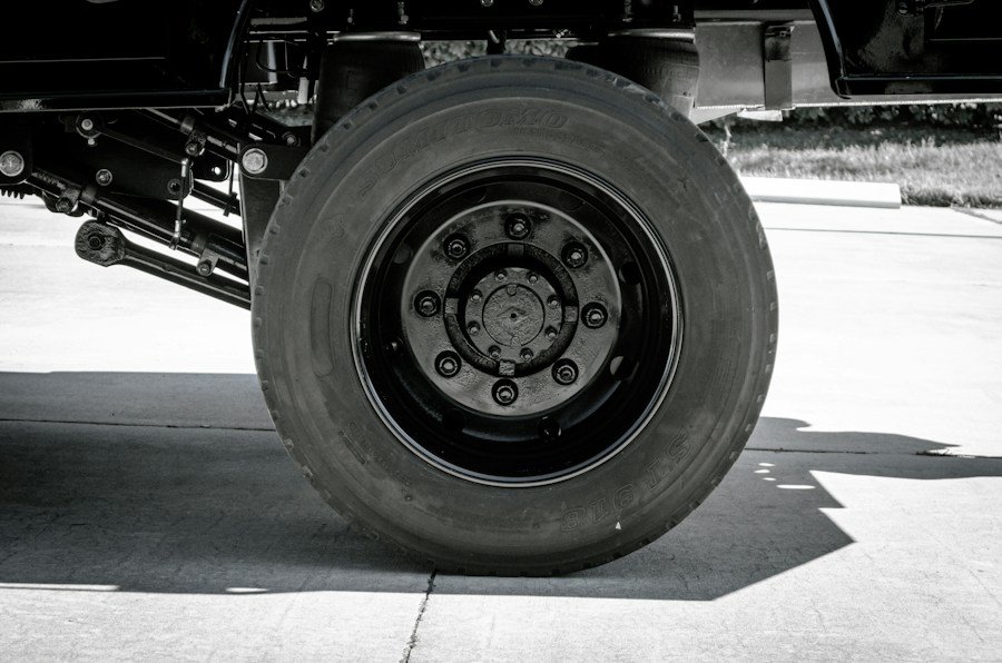 Illustrative heavy truck wheel